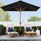 Best Choice Products 9ft Deep Square Solar LED Lighted Patio Umbrella w/ Faux Wood Texture, UV-Resistant